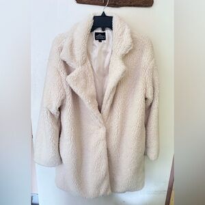 Angie Cream Teddy Faux Shearling Jacket